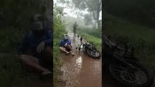 water test ️#flop #bike #muddy #adventuretourism #hindi #mud #adventuretravel #nature