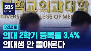 전국 의대 2학기 등록률 3.4% / SBS / #D리포트