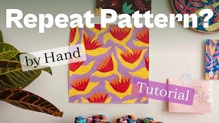 How to Make a Repeat Pattern by Hand / Create a Pattern Tile / Seamless Pattern / Making Repeats