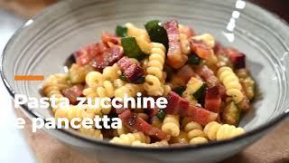 Pasta pancetta e zucchine - un primo facile e veloce!