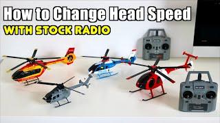 How to Change the Head Speed on RC ERA Helicopters - Stock Radio