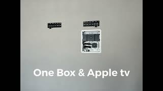 How To install 75in Samsung Frame with media enclosure ,samsung one box & appletv4k