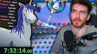 I speedrun Peggle, but Twitch Chat shoots half my shots