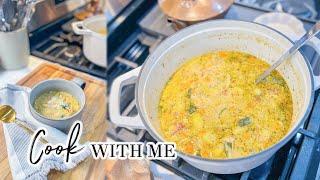 COZY COOK WITH ME // CREAMY CHICKEN AND GNOCCHI SOUP // CHARLOTTE GROVE FARMHOUSE