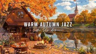 Autumn Porch Ambience with Warm Jazz Music  Smooth Jazz Background Music for Relax, Work, Study