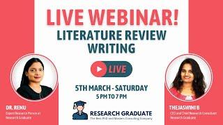 Live Webinar on The Roadmap for Literature Review Writing