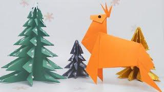 ORIGAMI DEER .Оригами Олень из бумаги. Поделки из бумаги своими руками