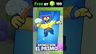 Spongebob×Brawl Stars Skins and Prices #brawlstars #brawlstarsskins #brawltalk #spongebob #bs