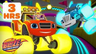 3 HOUR MARATHON of Blazing Monster Machine Races & Rescues!  | Blaze and the Monster Machines