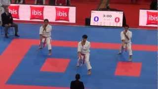 IRAN Kata team and Egypt - kanku Dai - world karate championship 2012 Paris - Bercy