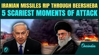 Iran’s CLUSTER BOMBS Burn Israel’s Beersheba for 2nd Time in Two Days; Terrifying Destruction Video