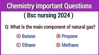 Bsc nursing entrance exam 2024 | Chemistry MCQs for bsc nursing | CNET chemistry questions practice