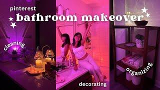 AESTHETIC BATHROOM MAKEOVER! shopping for decor, cleaning, & organizing (pinterest-inspired)