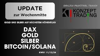 Update zur Wochenmitte 11.12.24 || DAX - GOLD - SILBER - BITCOIN - SOLANA || Start der Silberrakete