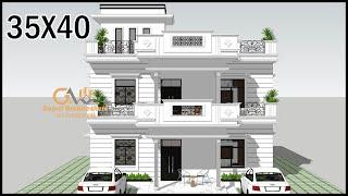 35x40 East Facing House Design With Vastu, 2Brother House Design, Gopal Architecture