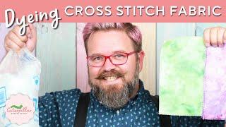 Customise Cross Stitch Fabric with the Ice Dye Technique | Caterpillar Cross Stitch