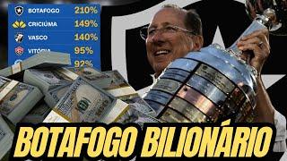 BOTAFOGO PASSA A VALER QUASE R$ 2 BILHÕES E PODE SER TOP 5 DO BRASIL EM VALOR DE SUA MARCA