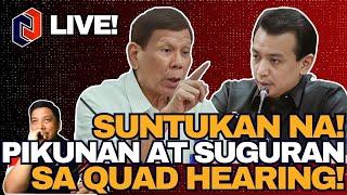 BATUHAN at SAMPALAN sa Quadcom?! Digong Duterte at Sonny Trillanes nagkabanggaan sa hearing!