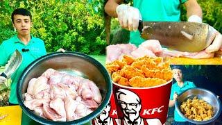 KFC PREPARATION. 30 KG KFC IN NATURE. IN A SPECIAL WAY  #ASMR