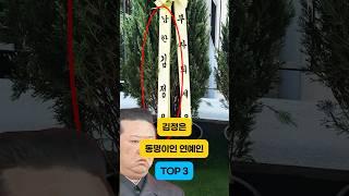 김정은 동명이인 연예인 TOP3