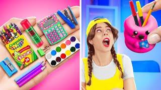 Cute Tiny School Supplies for Back to School! Amazing Hacks & Crafts by 123 GO!