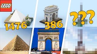 LEGO Monuments of the World in Different Scales - Size Comparison