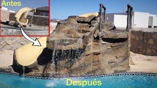 COMO HACER UNA CASCADA DE PIEDRA ARTIFICIAL PASO A PASO