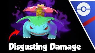 DISGUSTING DAMAGE Shadow Venusaur DOES NOT CARE ABOUT TYPINGS Great League Pokemon Go Battle League