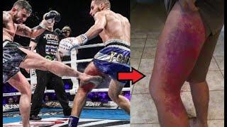 Crazy Pain... Most Brutal Low Kick KO's in Combat Sports #2