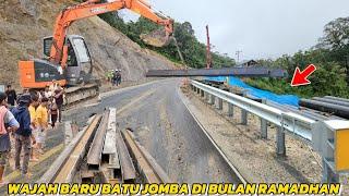 Uji Coba Pemasangan Pembatas Jalan Batu Jomba #batujomba | batu jomba hari ini