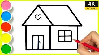 How to draw a house || house drawing easy || ghar ka drawing kaise banate hain. || #housedrawing