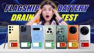 Which Flagship Phone Has Best Battery? *ULTIMATE DRAIN TEST 2024*