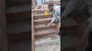 Staircase construction method  #shorts #shortsfeed #construction #staircase #brickwork