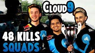 Cloud9 wipes out half a public lobby! 48 Kills TOTAL! Kaymind Squads Highlight w/ Pr0phie and Moody