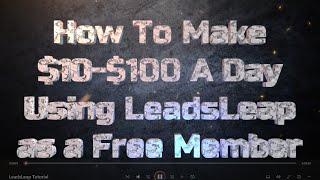 Make Money Online $10-$100 Daily As A Free LeadsLeap Member