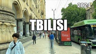 Walking tour in Tbilisi: Liberty Square to Vake Park | 4K | May 2024