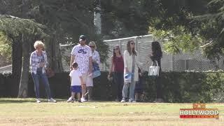 Justin Timberlake and Jessica Biel with son Playing in the Park