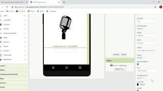 MIT App Inventor - Speech to text