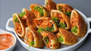 Bread pocket samosa without chicken/best cold sandwich recipe/no kneading, no rolling