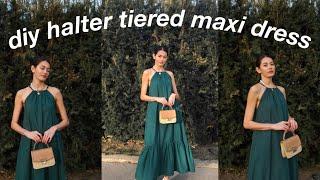 DIY HALTER TIERED MAXI DRESS | EASY TUTORIAL | Regine Morales