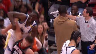 Draymond Green says "I WILL SLAP THE SH*T OUT OF YOU! Dont do that" after hard foul on Şengün