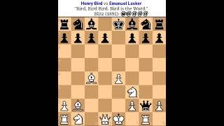 Emanuel Lasker vs Henry Bird. Henry Bird best chess game.lasker Losing the game. #chess