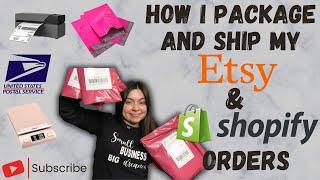 How I Pack and Ship My Etsy and Shopify Orders | How I Package and Ship My Orders | Shipping Orders