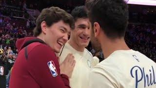 Maç öncesi Cedi Osman & Furkan Korkmaz & Ersan İlyasova koalisyonu