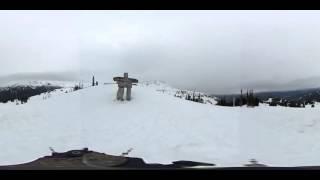 Buzzed by a plane summit of whistler in a 360 video for vr winter DigiEarth