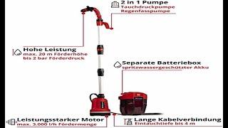 Einhell Akku-Tauchdruck/Regenfasspumpe GE-PP 18 RB Li-Solo Power X-Change.