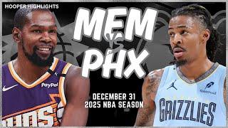 Phoenix Suns vs Memphis Grizzlies Full Game Highlights | Dec 31 | 2025 NBA Season