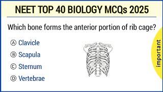 NEET Exam Preparation 2025 || Biology MCQ for NEET 2025 || neet biology questions