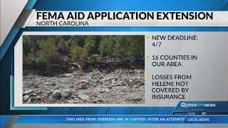 FEMA application deadline extended for western NC