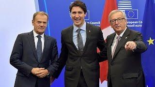 The EU and Canada sign historic CETA trade treaty - world